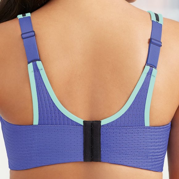Glamorise SPORT Bra 42D (DOUBLE-LAYER) Wicking (ADJUSTABLE-SUPPORT) Purple NEW - Picture 4 of 13